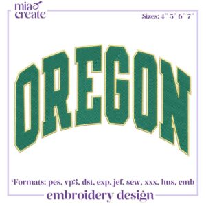 Oregon Embroidery Designs, Oregon Ducks Machine Embroidery Design File