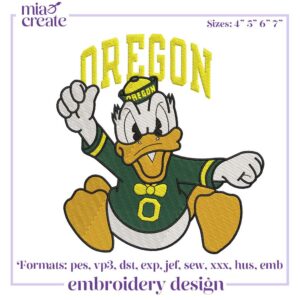 Oregon Ducks Embroidery Design File