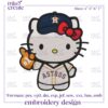 Hello Kitty Houston Astros Embroidery Designs