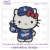 Hello Kitty Los Angeles Dodgers Embroidery Designs