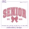 Senior 2025 Embroidery Designs